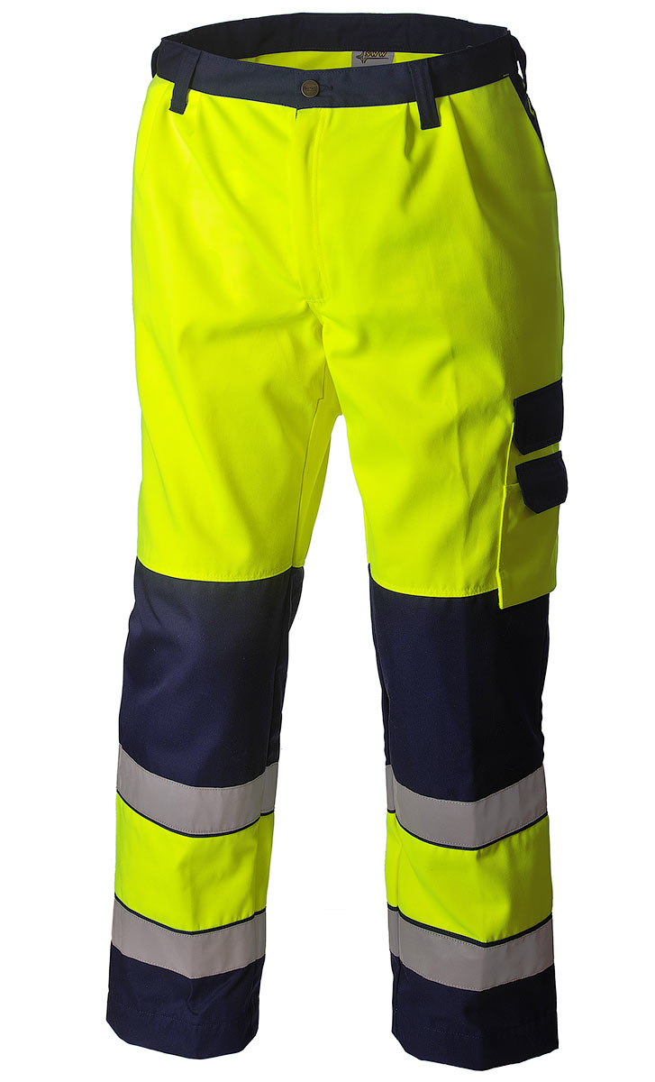 Брюки рабочие летние мужские сигнальные жёлто-синие 2131N-P154-71/15 для дорожных рабочих  в интернет-магазине sww.com.ru