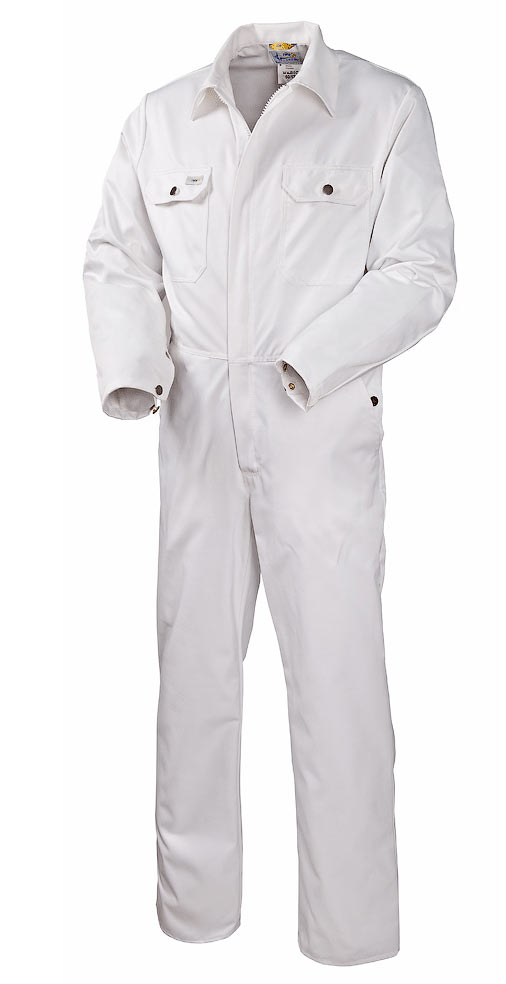 Белый летний комбинезон 830-P355-00 из смесовой ткани в интернет-магазине sww.com.ru