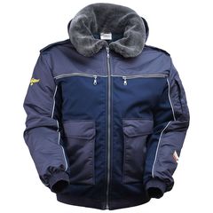 Зимняя куртка  укороченная (пилот) 442P-P154-15/15 на подкладке из искусственного меха в интернет-магазине sww.com.ru