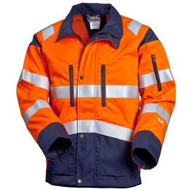 Куртка рабочая мужская летняя сигнальная (повышенной видимости) для дорожных рабочих 4676T-P154-77/15 со световозвращающими лентами  в интернет-магазине sww.com.ru