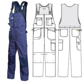 Летний полукомбинезон 55T-FAS-14 из хлопка FAS (360 г/кв. м) с наколенниками