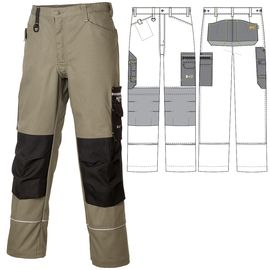 Рабочие мужские летние брюки 251-CAN-7/90 из износостойкой смесовой ткани