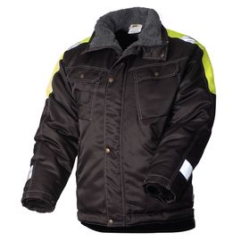 Куртка рабочая мужская зимняя двухцветная 634-PP-90/71 с удлинённой спинкой на стеганой подкладке, вид спереди