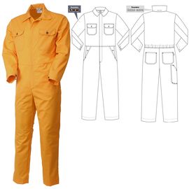 Рабочий летний светло-оранжевый мужской комбинезон 830-P159-70​ из износостойкой смесовой ткани
