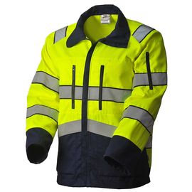 Куртка сигнальная летняя мужская дорожного рабочего желто-синяя 4676ND-P154-71/15 со световозвращающими лентами