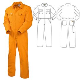 Летний оранжевый комбинезон 830-SU-79 из полусинтетики (260 г/кв. м) оптом и в розницу