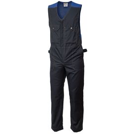 Полукомбинезон рабочий летний двухцветный 82-P154-15/16 из износостойкой полусинтетики с трикотажной спинкой