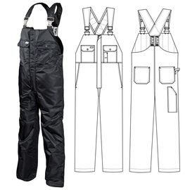 Зимний полукомбинезон 42B-TWILL FZ-90 на стеганой подкладке