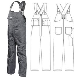 Зимний полукомбинезон 42B-TWILL FZ-55 на стеганой подкладке