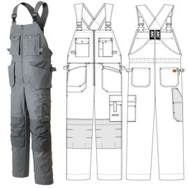 Летний полукомбинезон 51T-FU-55 из хлопка FU (375 г/кв. м) с наколенниками