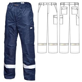Зимние брюки 207R-TWILL-15 на стеганой подкладке с широкой световозвращающей полосой ниже колена в интернет-магазине sww.com.ru