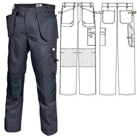 Летние брюки 255KT-FAS-55 из плотной хлопчатобумажной ткани в интернет-магазине sww.com.ru