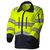 Куртка сигнальная летняя мужская дорожного рабочего желто-синяя 4676ND-P154-71/15 со световозвращающими лентами