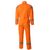 Оранжевый рабочий летний мужской комбинезон 827R-MU-75 из хлопка, вид сзади Оранжевый рабочий летний мужской комбинезон 827R-MU-75 из хлопка, вид сзади