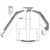 Зимняя укороченная куртка пилот (бомбер) 622S-TWILL-80 на комбинированной подкладке, эскиз, вид спереди Зимняя укороченная куртка пилот (бомбер) 622S-TWILL-80 на комбинированной подкладке, эскиз, вид спереди