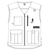 Летний жилет садовода 511C-P159-71
 с девятью карманами, эскиз, вид спереди