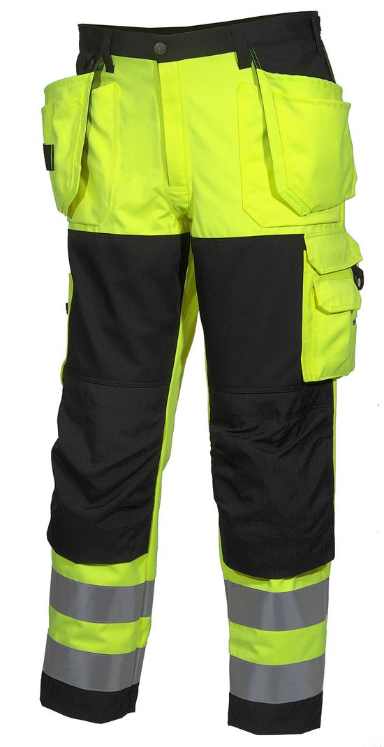 Брюки рабочие летние мужские сигнальные желто-черные 2132-P154-71/90 для дорожных рабочих в интернет-магазине sww.com.ru