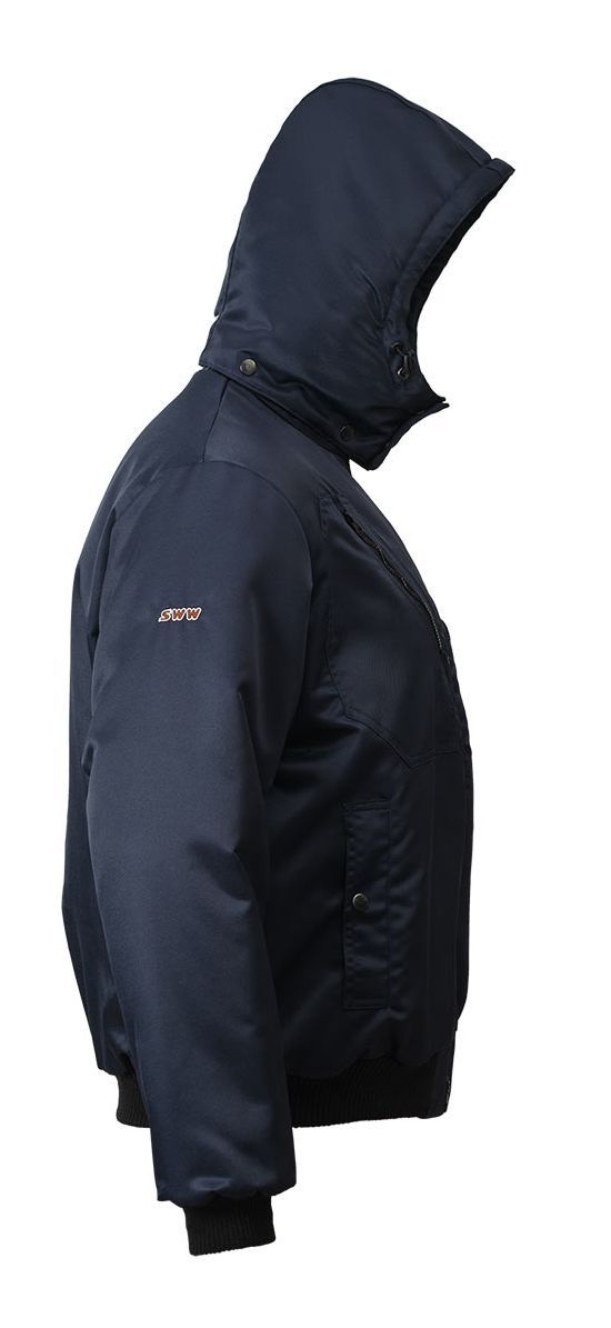 Зимняя куртка  укороченная (пилот) 442KC-TWILL-15 на стеганой подкладке, вид справа Зимняя куртка  укороченная (пилот) 442KC-TWILL-15 на стеганой подкладке, вид справа