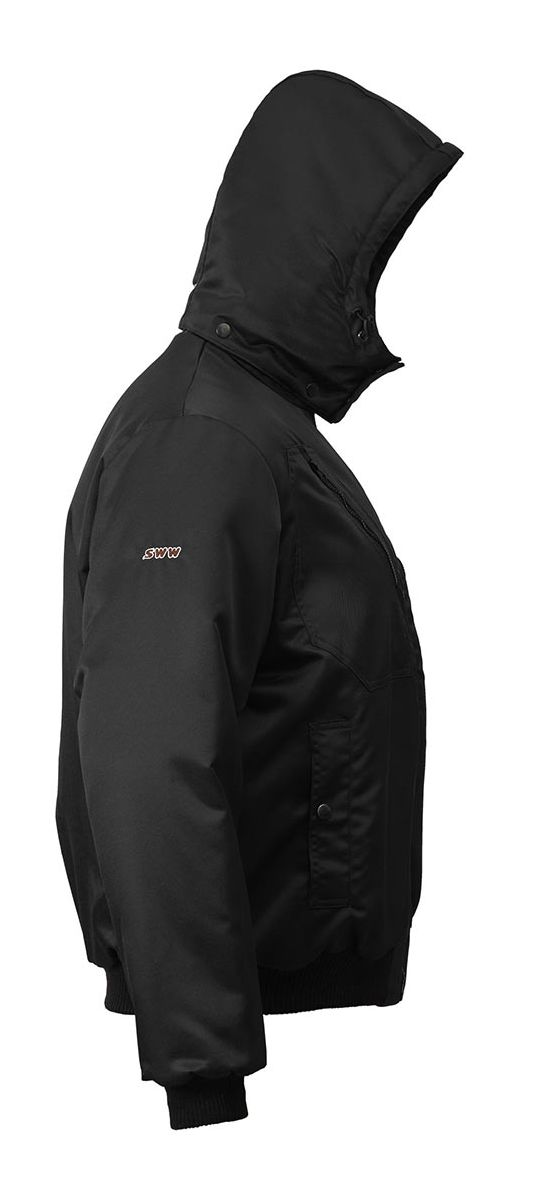 Зимняя куртка  укороченная пилот (бомбер) 442KC-TWILL FT-90 (вид спереди) на стеганой подкладке, вид справа Зимняя куртка  укороченная пилот (бомбер) 442KC-TWILL FT-90 (вид спереди) на стеганой подкладке, вид справа