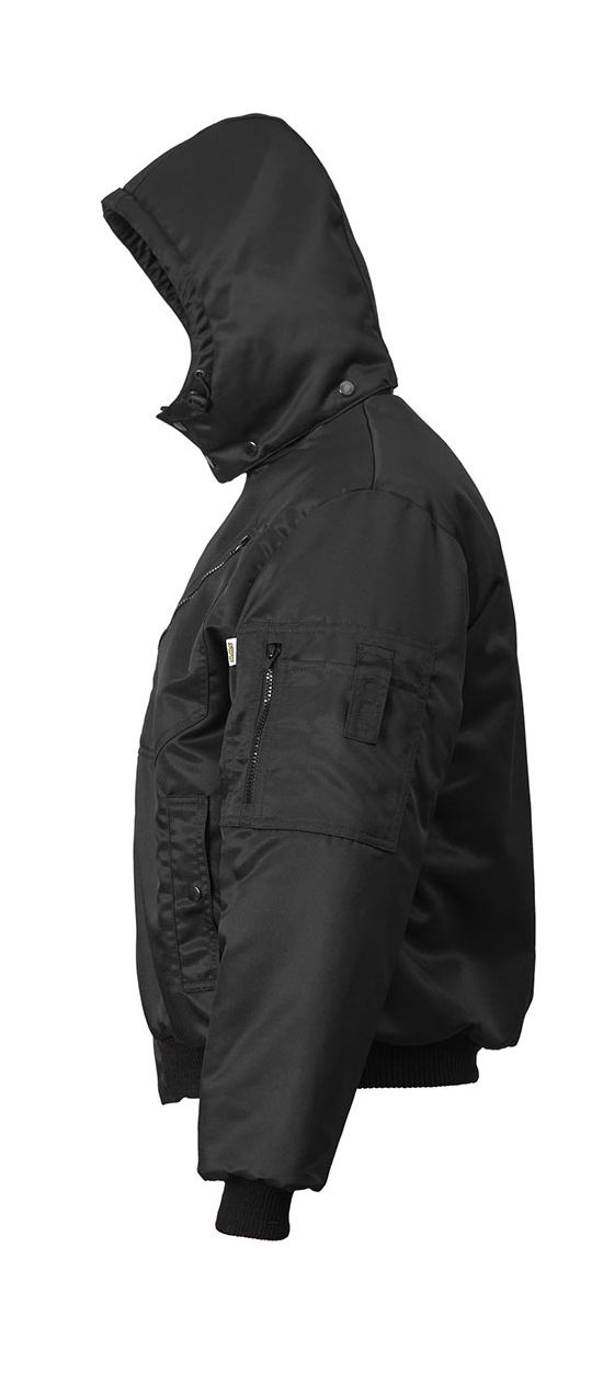 Зимняя куртка  укороченная пилот (бомбер) 456KC(442KC)-TWILL FZ-90 на стеганой подкладке, вид слева