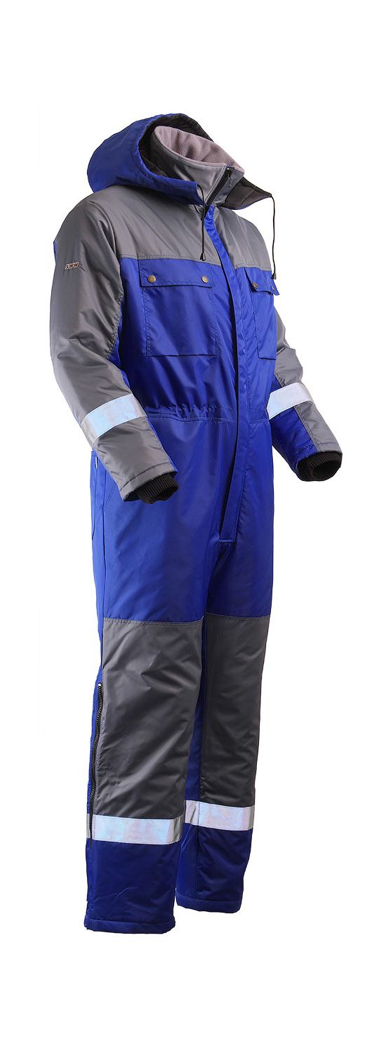 Зимний комбинезон двухцветный мужской 888N-TWILL-16/58 на стеганой подкладке, (вид справа)