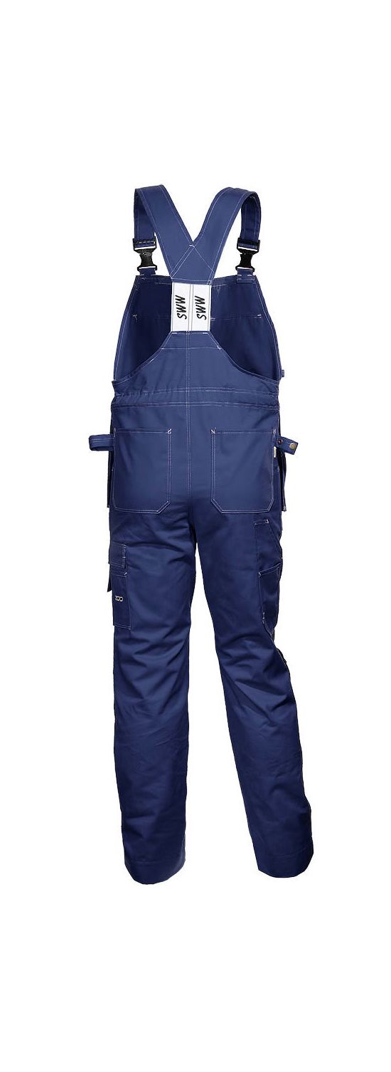 Рабочий темно-синий полукомбинезон мужской летний 51T-FU-14, вид сзади