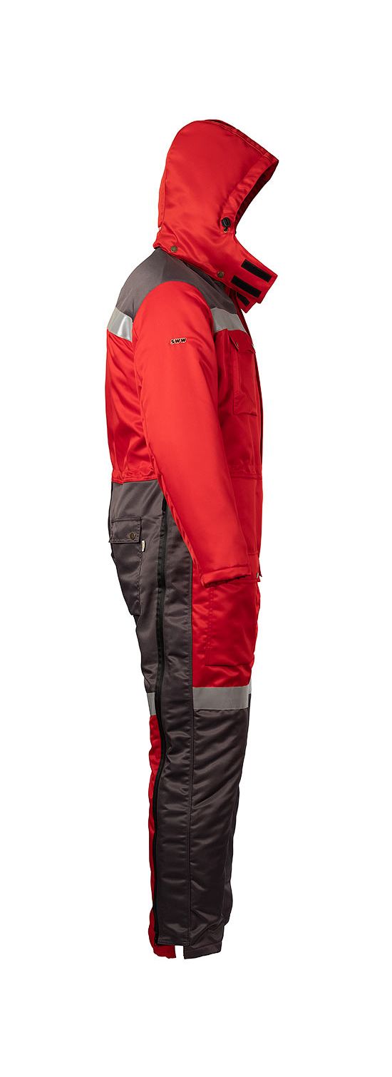 Зимний экстремальный комбинезон с капюшоном  8831F-PP-80/55  с комбинированным утеплителем, вид справа