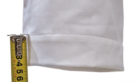 Белый рабочий летний полукомбинезон 55M-NU-00/55 из хлопка, широкая подгибка низа Белый рабочий летний полукомбинезон 55M-NU-00/55 из хлопка, широкая подгибка низа