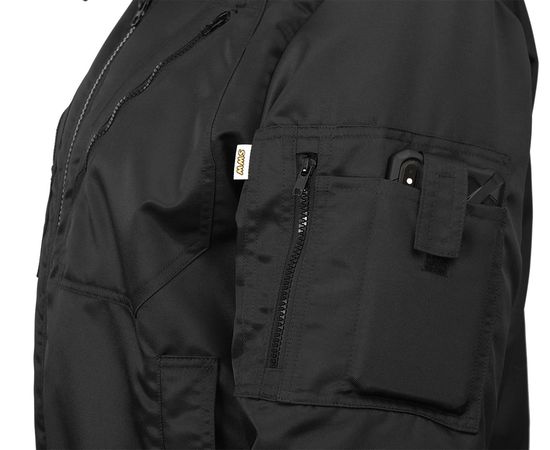 Зимняя куртка  укороченная пилот (бомбер) 442KC-TWILL FT-90 (вид спереди) на стеганой подкладке, эскиз, карман для смарфона Зимняя куртка  укороченная пилот (бомбер) 442KC-TWILL FT-90 (вид спереди) на стеганой подкладке, эскиз, карман для смарфона