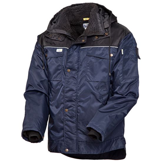 Зимняя куртка 419-TWILL-15/90 на подкладке из искусственного меха с удлиненной спинкой в интернет-магазине sww.com.ru