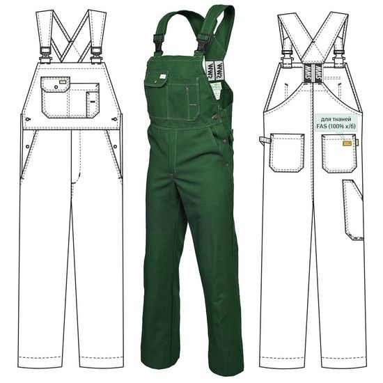 Летний полукомбинезон 71T-FAS-24 из хлопка FAS (360 г/кв. м)