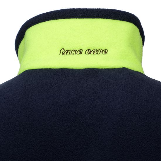 Флисовая куртка двухцветная 760B-FLIS-14/71 с карманами, вышивка на воротнике