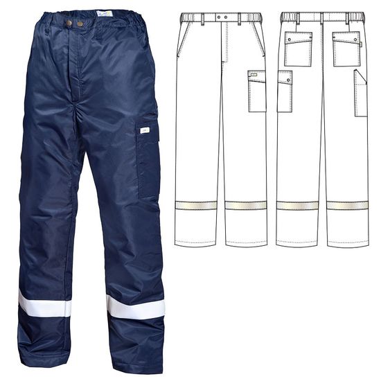 Зимние брюки 207R-TWILL FT-15 на стеганой подкладке с широкой световозвращающей полосой ниже колена в интернет-магазине sww.com.ru
