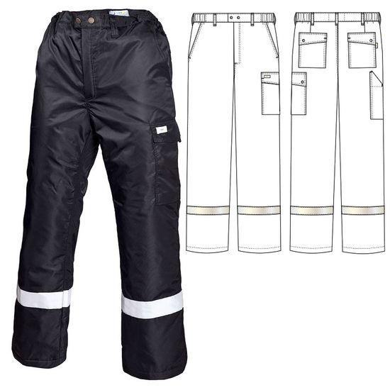 Зимние брюки 207R-TWILL-90 на стеганой подкладке с широкой световозвращающей полосой ниже колена в интернет-магазине sww.com.ru