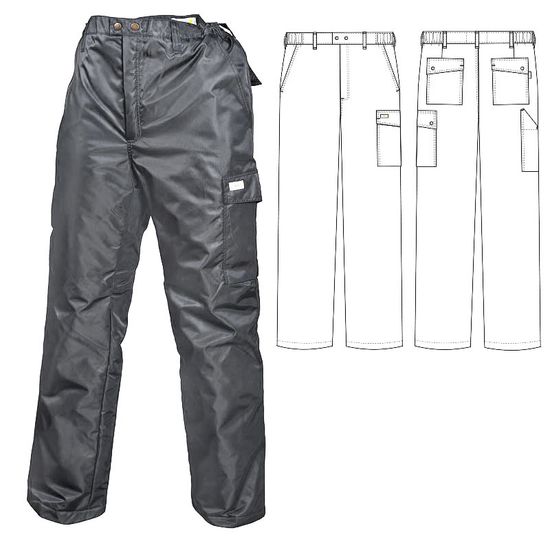 Зимние брюки 207T1-TWILL-55 на стеганой подкладке