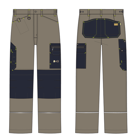 рабочие брюки 251-CAN-7/90 из износостойкой смесовой ткани, эскиз рабочие брюки 251-CAN-7/90 из износостойкой смесовой ткани, эскиз