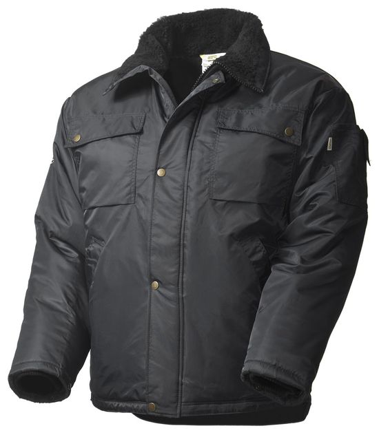 Зимняя куртка мужская рабочая 454C(428-C)-TWILL FZ-90 на стеганой подкладке с удлиненной спинкой (с отстёгнутым капюшоном)