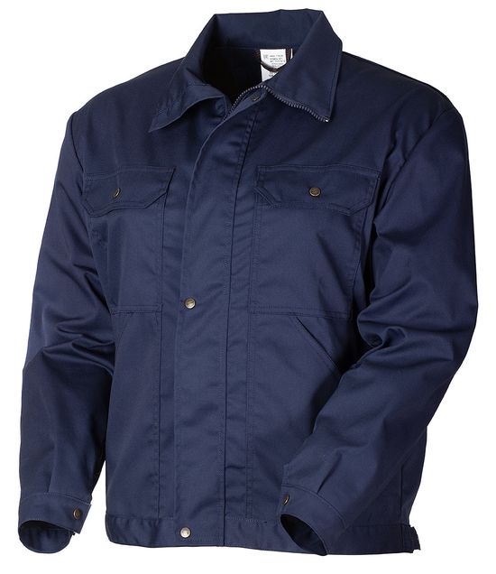 Куртка рабочая мужская летняя тёмно-синяя 471TU-CT2-15 из износостойкой полусинтетической ткани, вид спереди