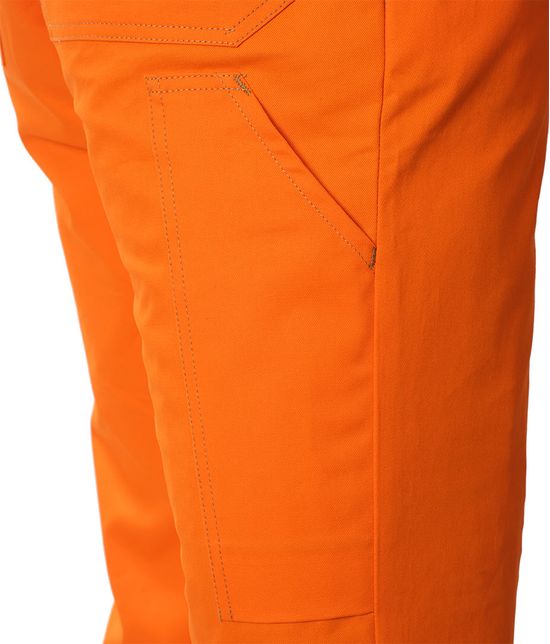 Оранжевый рабочий летний мужской комбинезон 827R-MU-75 из хлопка, карман для инструмента на бедре Оранжевый рабочий летний мужской комбинезон 827R-MU-75 из хлопка, карман для инструмента на бедре