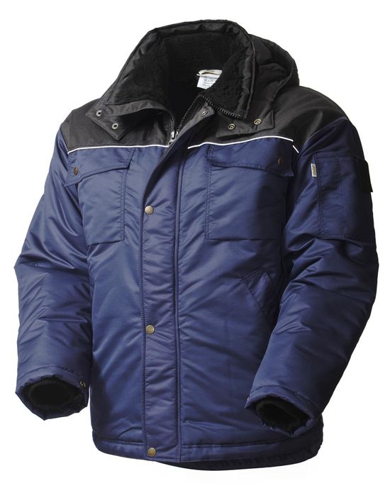 Зимняя куртка мужская рабочая  432С(419-С)-TWILL FZ-15/90  на стеганой подкладке с отстегивающимся капюшоном и удлиненной спинкой