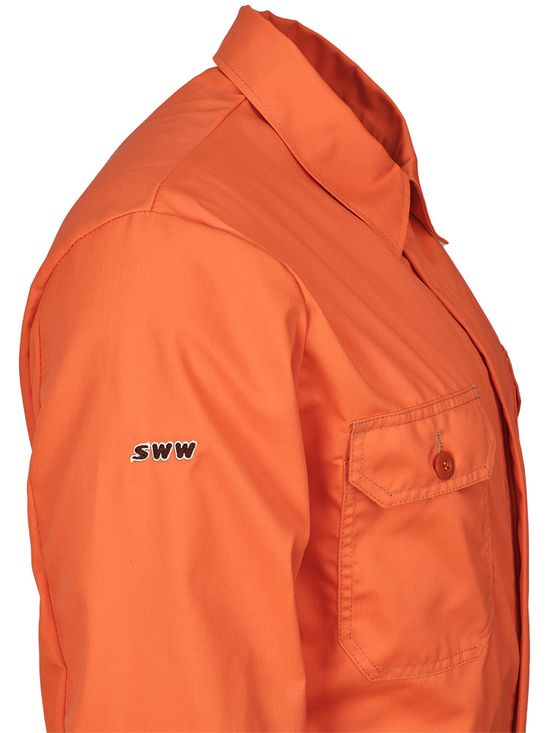 Ярко-оранжевый рабочий летний мужской комбинезон 830-NEON-77