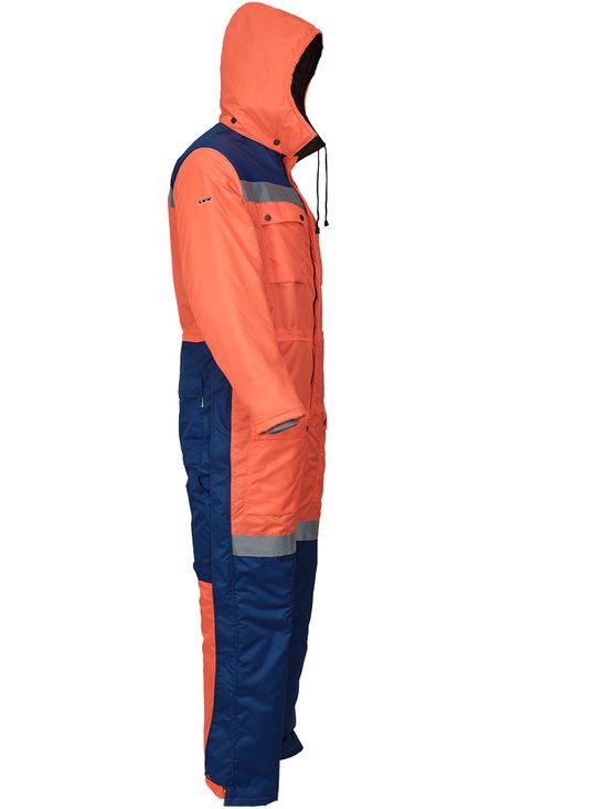 Рабочий зимний мужской комбинезон 8831-TWILL FT-717/16 на подкладке из искусственного меха. Вид справа