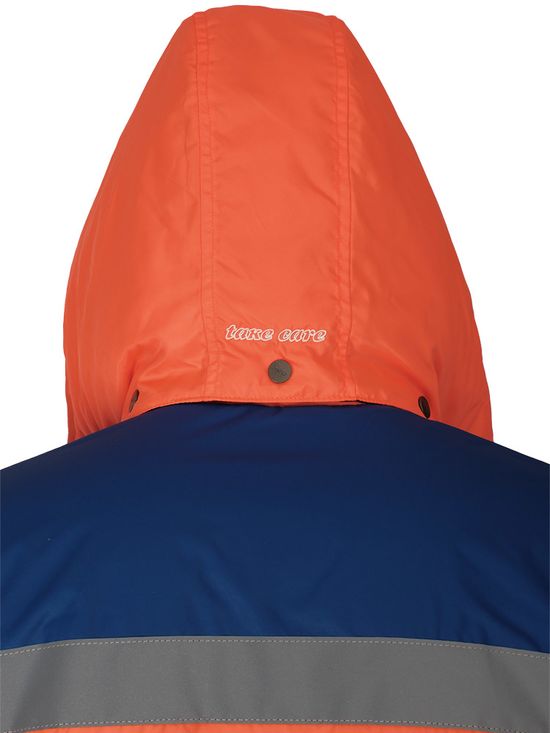 Рабочий зимний мужской комбинезон 8831-TWILL FT-717/16 на подкладке из искусственного меха. Вышивка на капюшоне