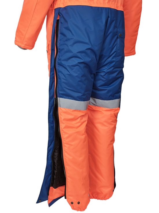 Рабочий зимний мужской комбинезон 8831-TWILL FT-717/16 на подкладке из искусственного меха. Боковая молния на брюшинах