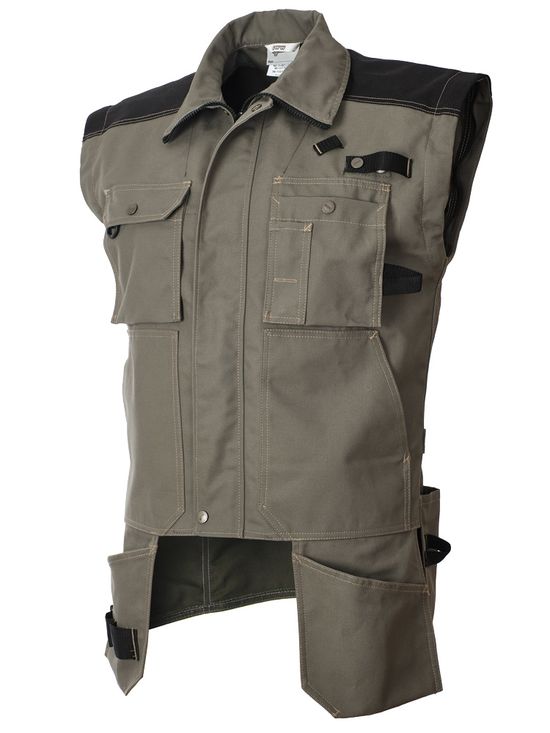 Куртка рабочая мужская летняя 450T-CAN-7/90 с отстёгнутыми рукавами — используется как жилет, размер 44-46, рост 170-176