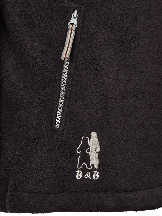 Толстовка флисовая серо-оранжевая с несъёмным капюшоном 652K-FLIS-55/77