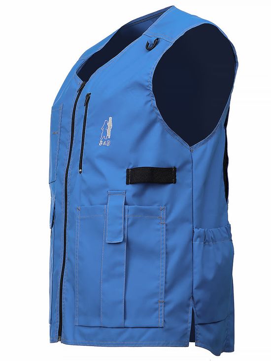 Летний жилет садовода 511C-P159-12 с девятью карманами, вид слева