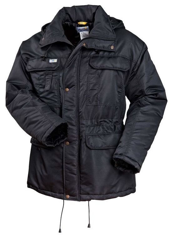 Рабочая зимняя черная куртка (парка) 4398A-TASLAN-90 на стеганой подкладке в интернет-магазине sww.com.ru