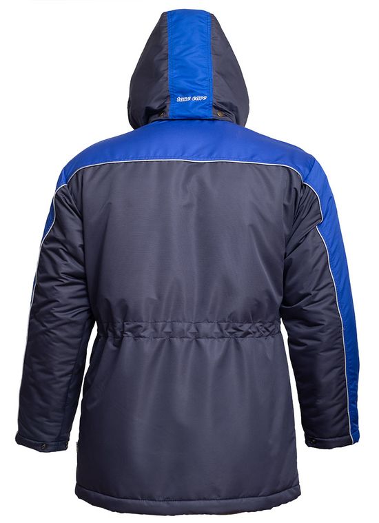 Рабочая зимняя куртка с удлиненной спинкой (парка) 4398TD-TASLAN-15/16 на стеганой подкладке, вид сзади