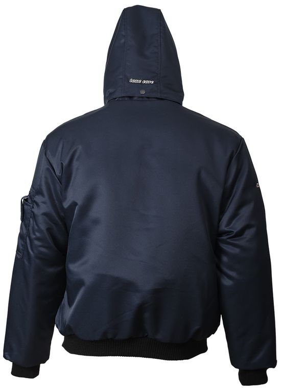 Зимняя куртка  укороченная (пилот) 442KC-TWILL-15 на стеганой подкладке, вид сзади Зимняя куртка  укороченная (пилот) 442KC-TWILL-15 на стеганой подкладке, вид сзади